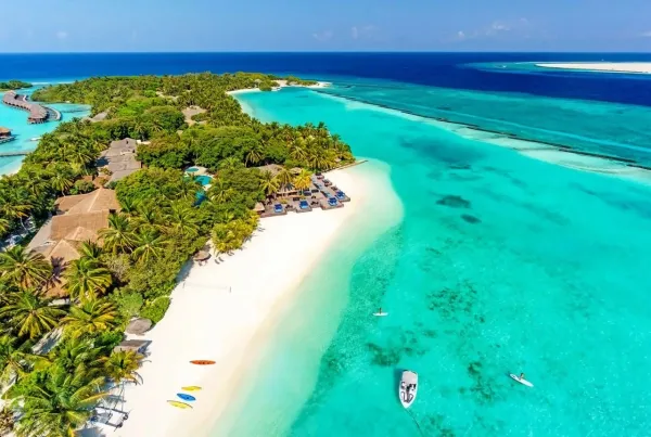 Sheraton Maldives Full Moon Resort & Spa Aerial View