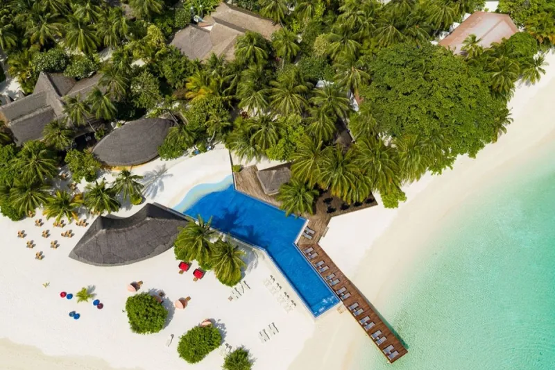 Kuramathi Maldives Aerial View