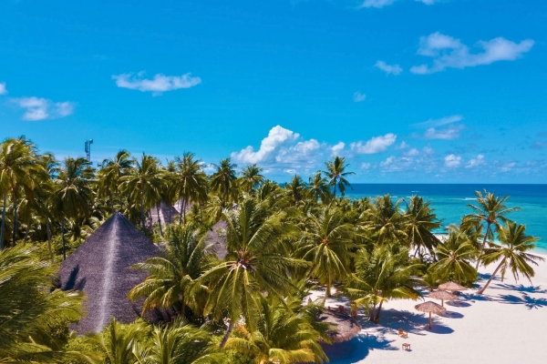 Beach Aerial Shot at Nakai Maayafushi